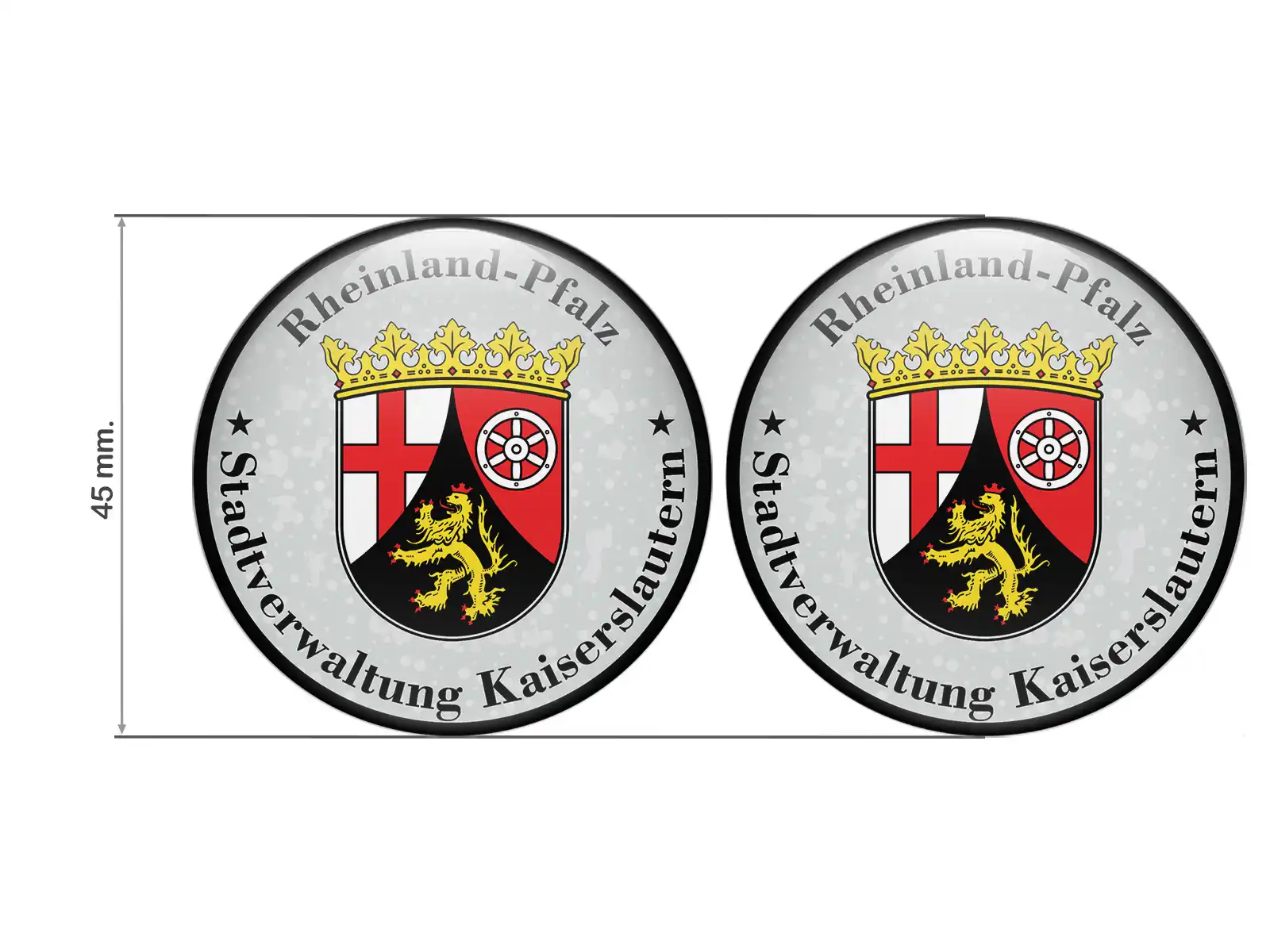Aufkleber TÜV Stadtverwaltung Kaiserslautern Nummernschild plakette